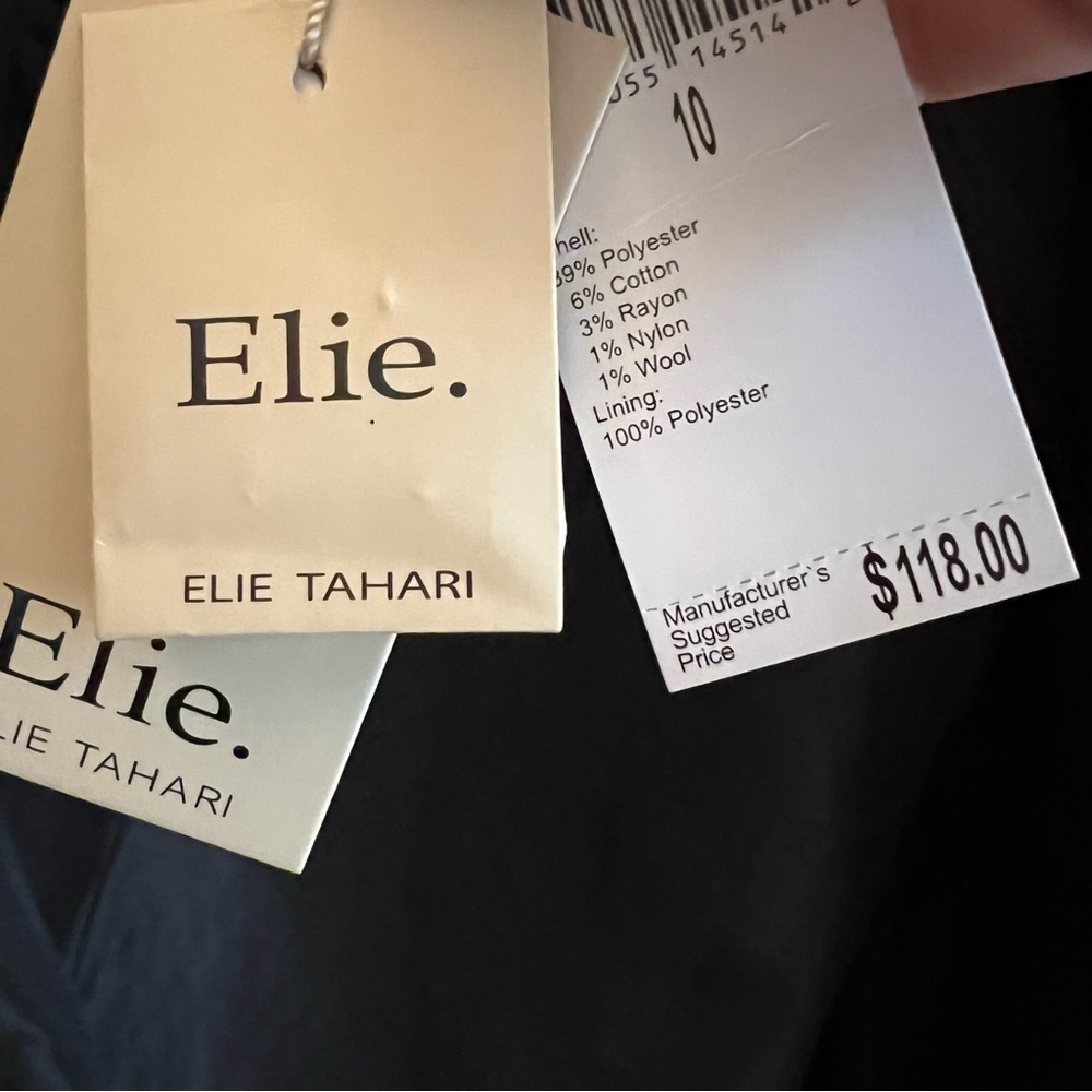 ELIE TAHARI Black and White Plaid Tweed Blazer Jacket - Picture 4 of 10